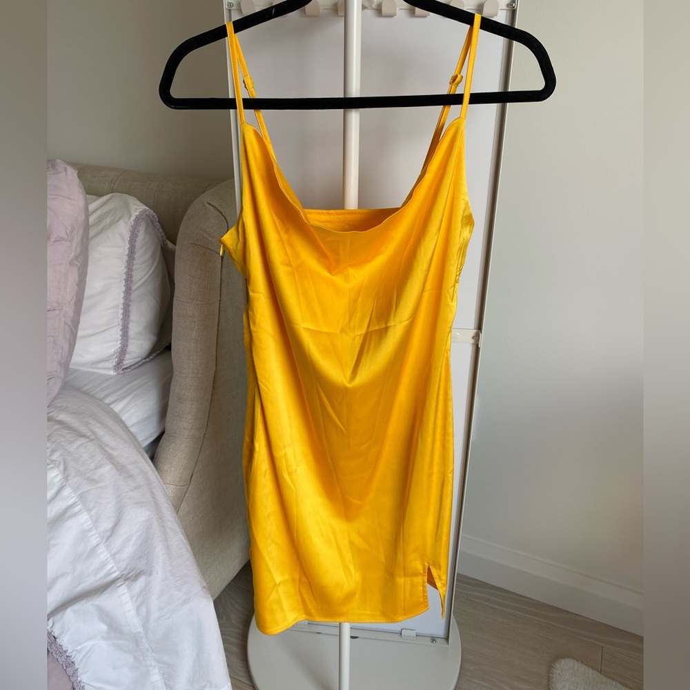 Yellow mini dress